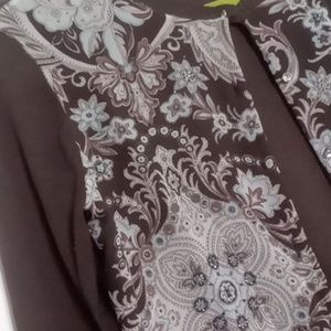 beaded cardigan silk blend Ann Taylor Medium P